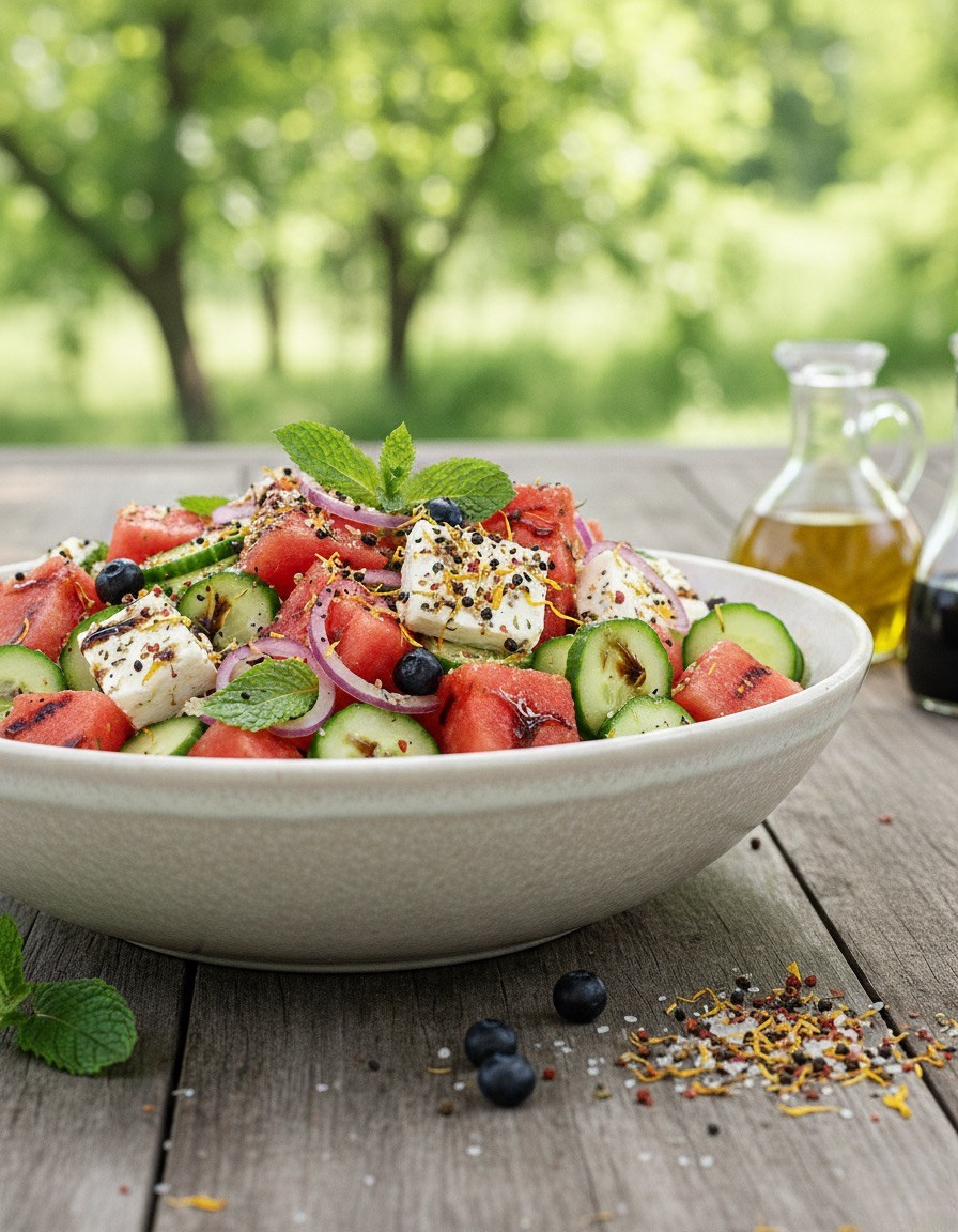 Watermelon & Feta Salad with Salatto Crunch