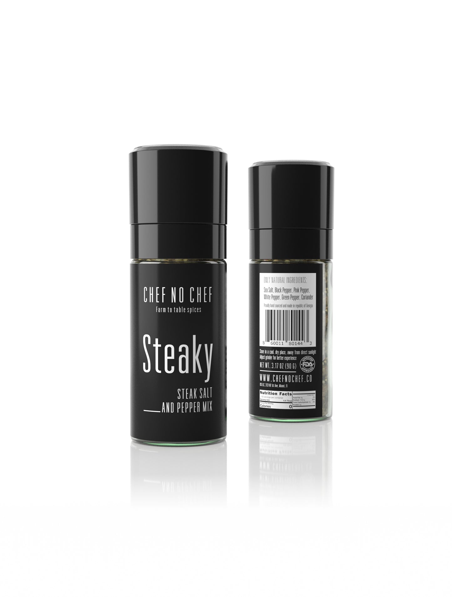 Steak Salt and 4 Peppers Blend