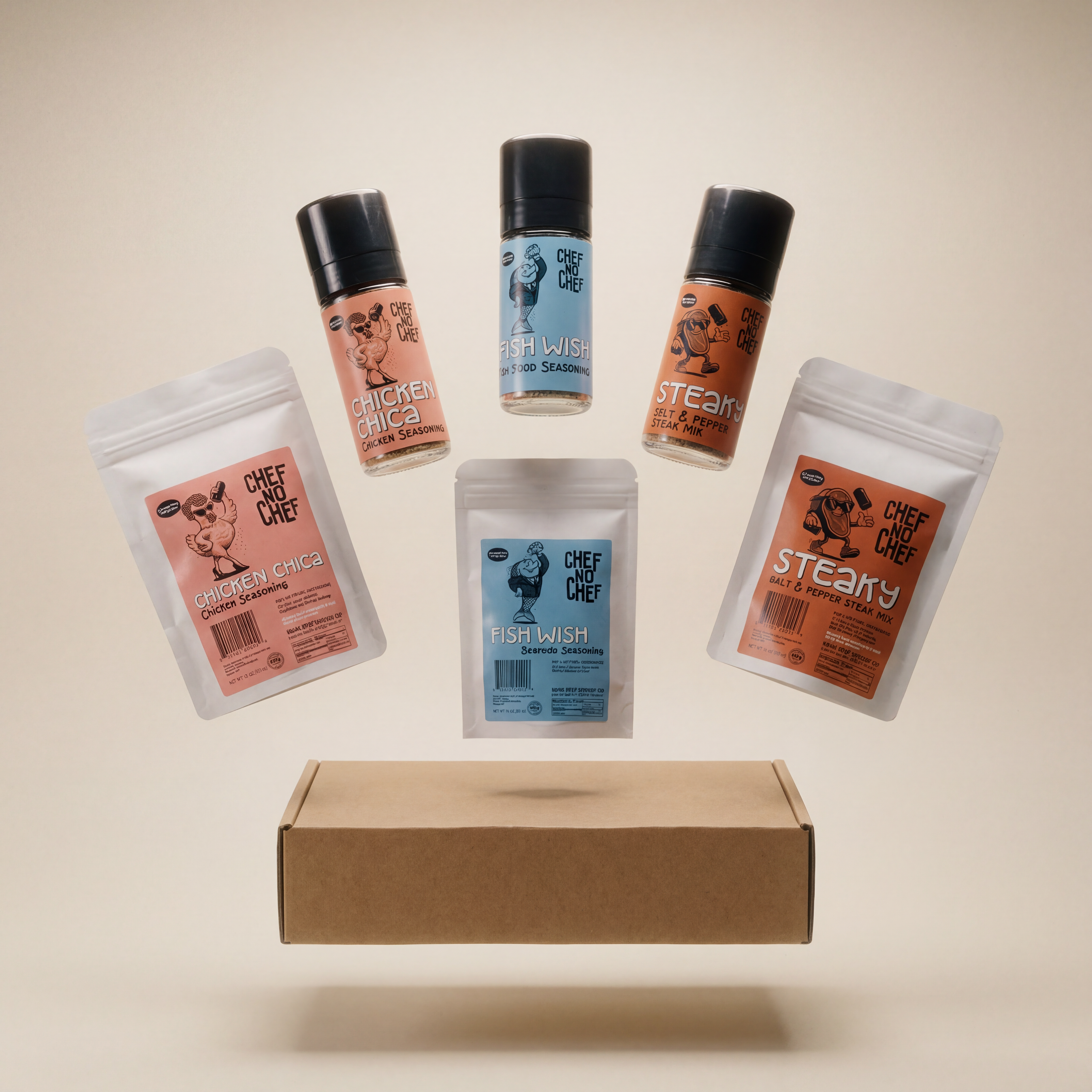 Protein Trio Seasoning Kit - Chef-Grade Spices for Chicken, Fish & Meat (FREE US SHIPPING)